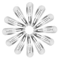 12 Stück Metallarmreifen/Haarspangen – Silber – 