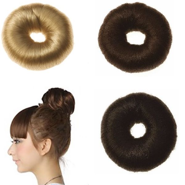 4 cm hair donut w/ artificial hair in multiple colours - Hair Accessories | Fashiongirl