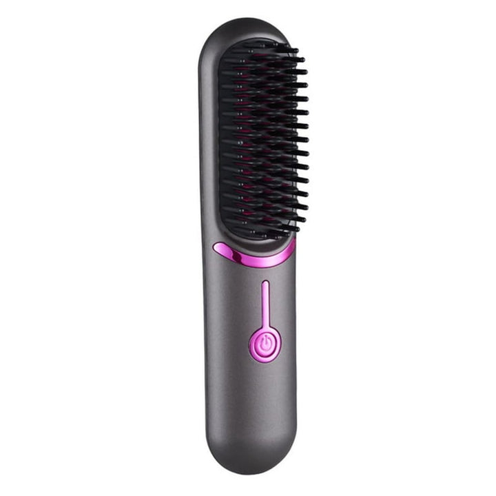 UNIQ 2-in-1 Cordless Hair Straightening Brush & Curler with USB-C