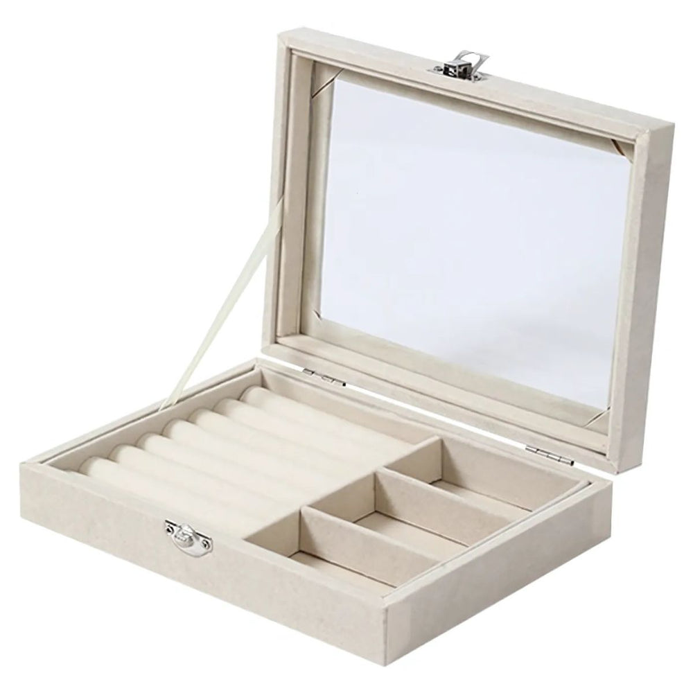UNIQ Velvet Touch Jewellery box 20 x 15 x 4.5 cm - Beige – image 2