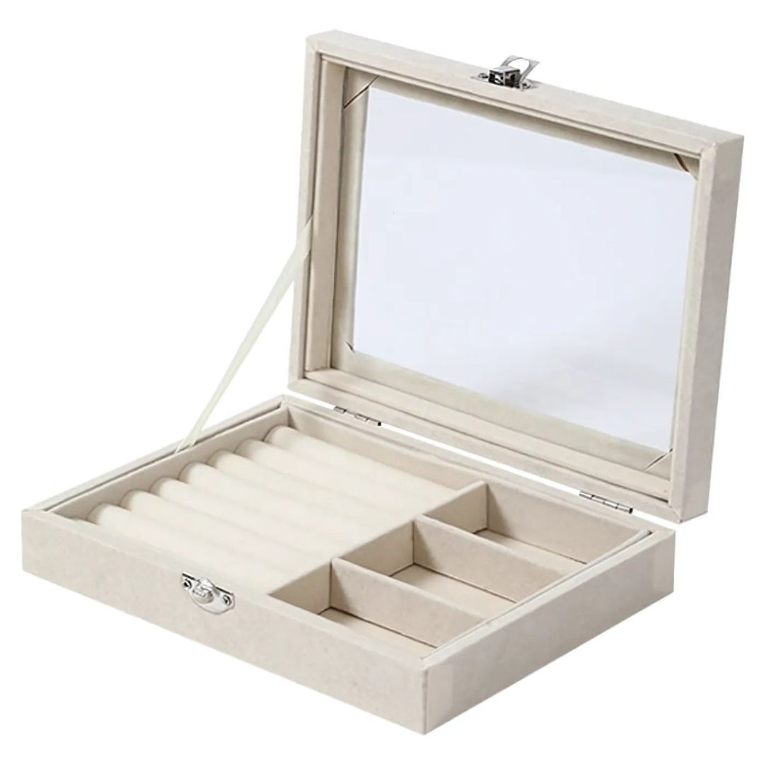 UNIQ Velvet Touch Jewellery box 20 x 15 x 4.5 cm - Beige – image 2