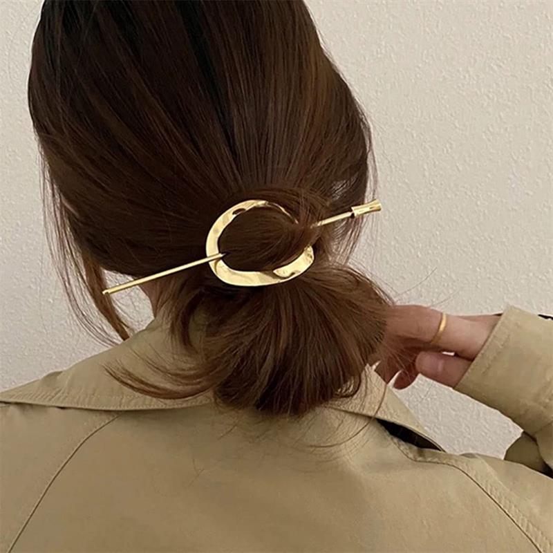 Chris Rubin Nova Oval Sliding Hair Claw – Gold – Fashiongirl
