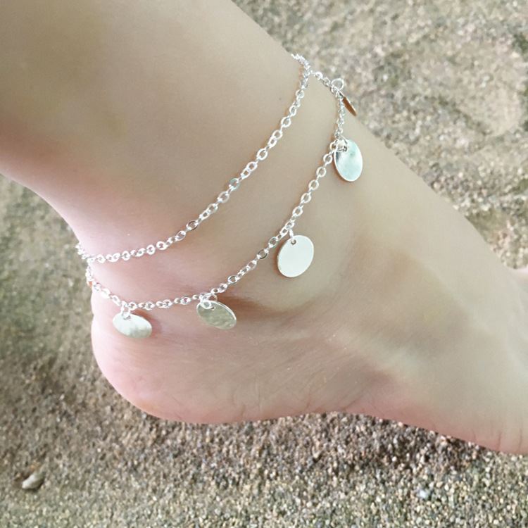 Ankle Chain with Round Pendants - | Fashiongirl