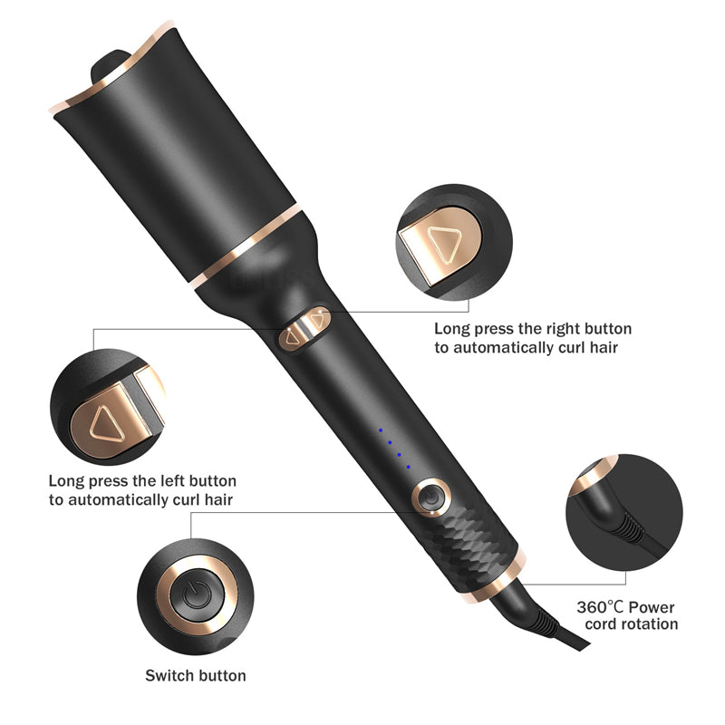 UNIQ Automatischer Lockenstab mit Keramikbeschichtung & 2-Wege-Rotation