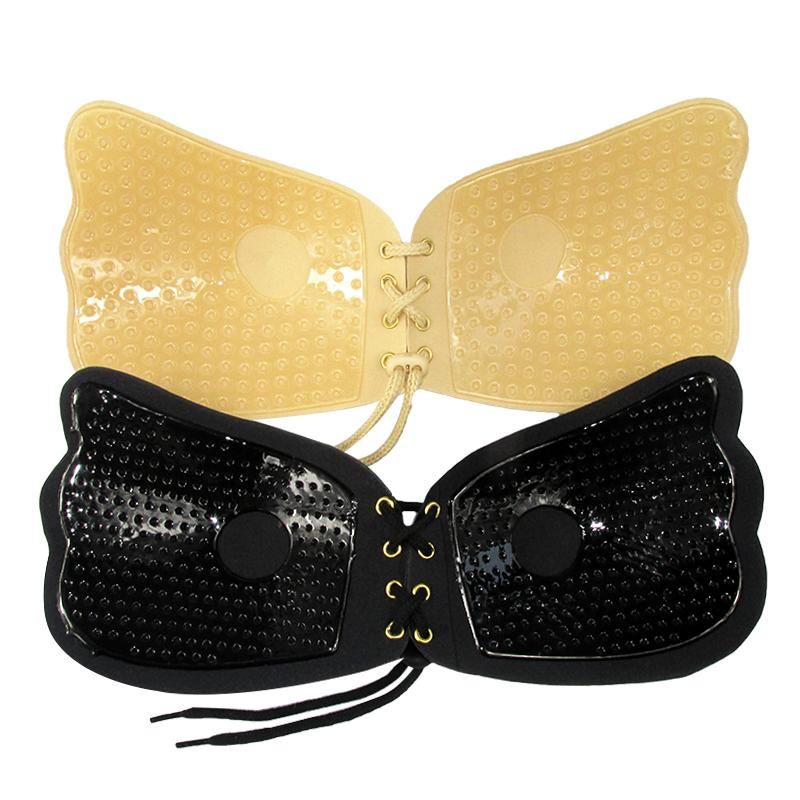 Ava Lift Up Strapless Self - fitting bra with laces - Black - Shapewear | Fashiongirl