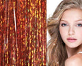 Bling Glitter Extensions 100 Stück Glitzer-Haarverlängerungen 80 cm – Champagnergold – | Fashiongirl