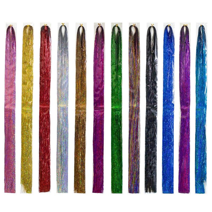Bling Glitter Extensions 100 pcs glitter hair extensions 80 cm - Champagne gold - | Fashiongirl