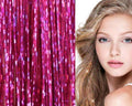 Bling Glitter Extensions 100 Stück Glitzer-Haarverlängerungen 80 cm – Rose – | Fashiongirl