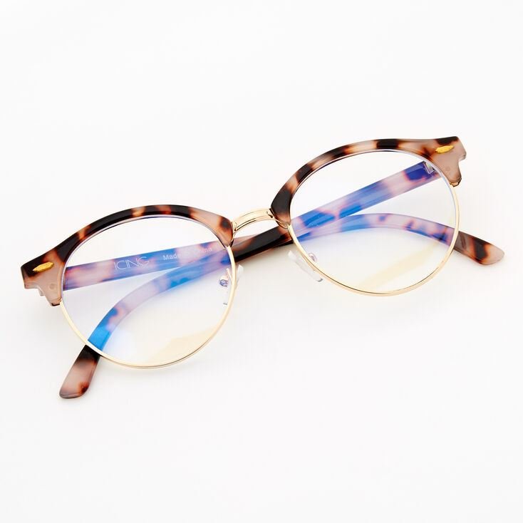 Blue Light glasses - Tortoise browline, style 8 - | Fashiongirl