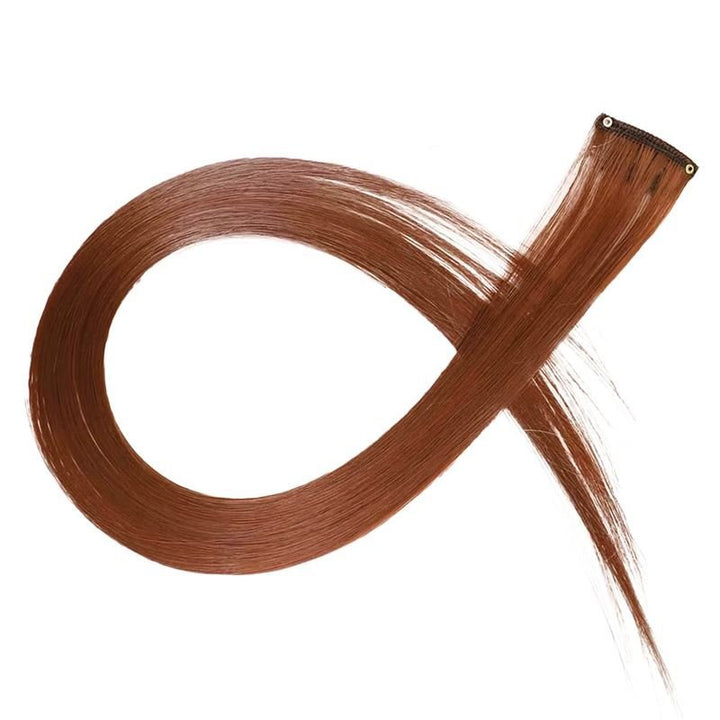 Brown, 50 cm - Crazy Colour Clip On - | Fashiongirl