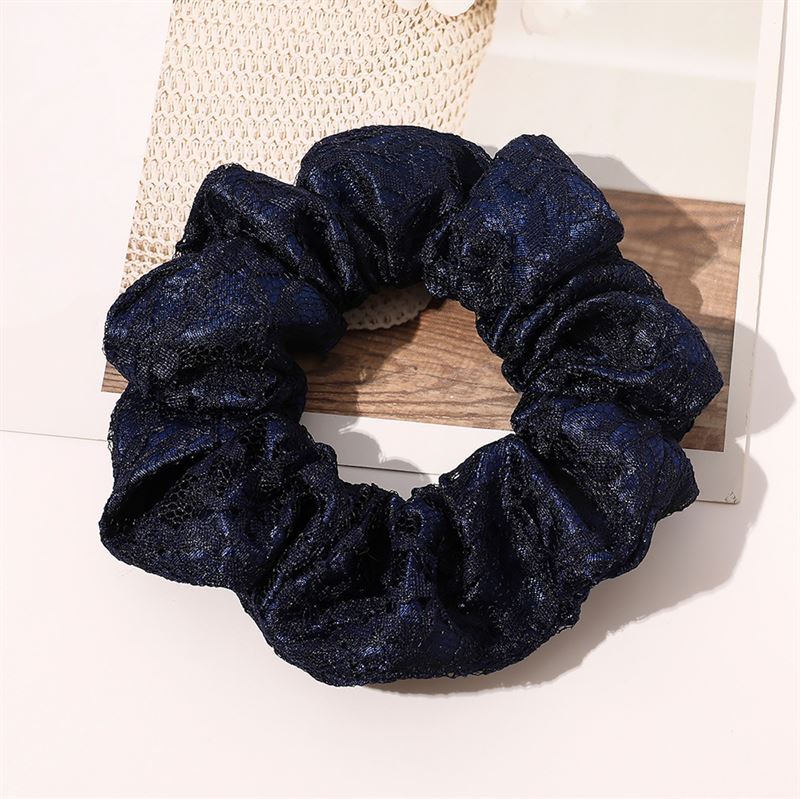 Chris Rubin Alice Scrunchie – Dunkelblau – Haaraccessoires