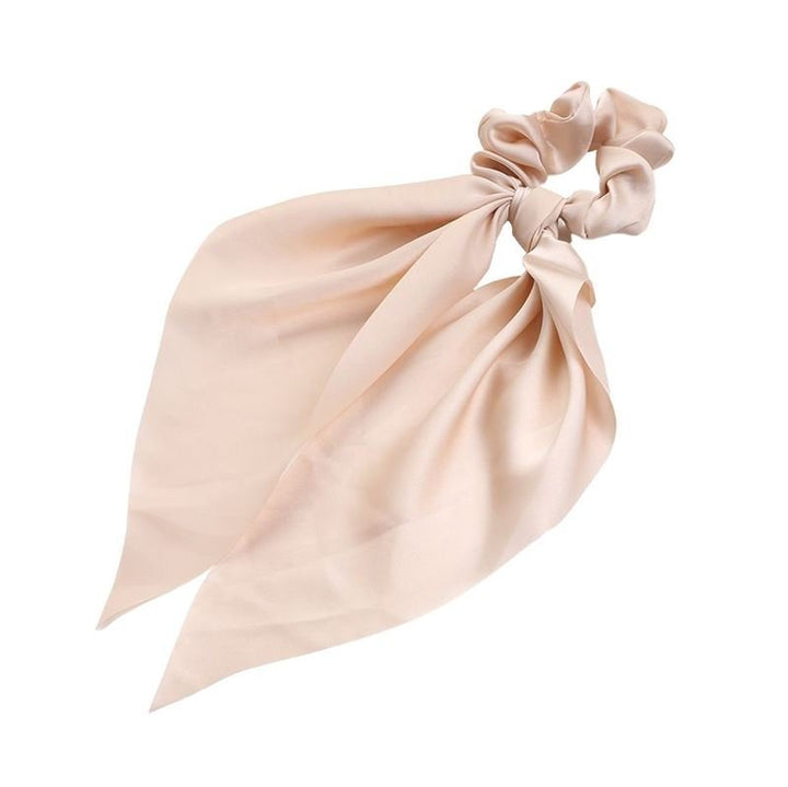 Chris Rubin Giana Scrunchie mit Schal – Beige – Haaraccessoires