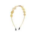 Chris Rubin Gold-Stirnband – Münzen – Haaraccessoires