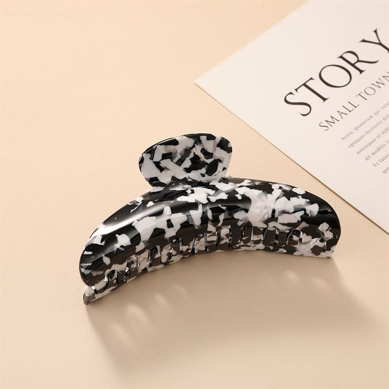 Chris Rubin Lydia Hair Claw – Black Marble – Haaraccessoires | Fashiongirl