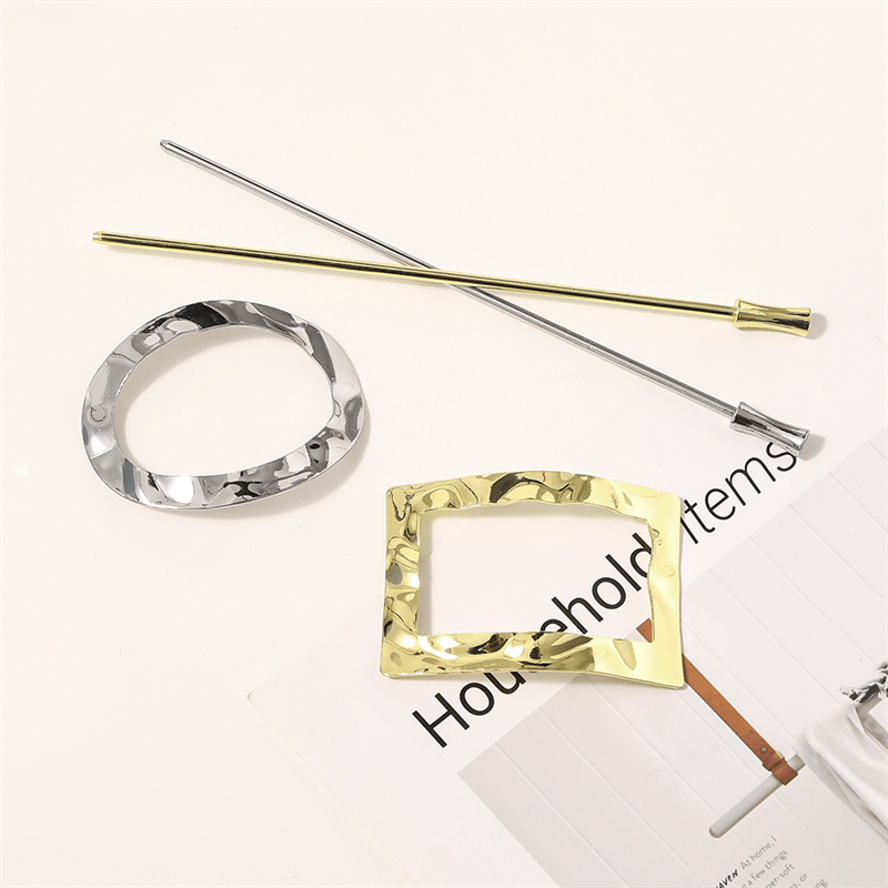 Chris Rubin Nova Rectangle Slide Buckle Hair Claw – Gold – Haaraccessoires | Fashiongirl