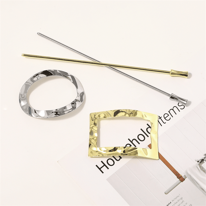 Chris Rubin Nova Rectangle Slide Buckle Hair Claw – Gold – Haaraccessoires | Fashiongirl