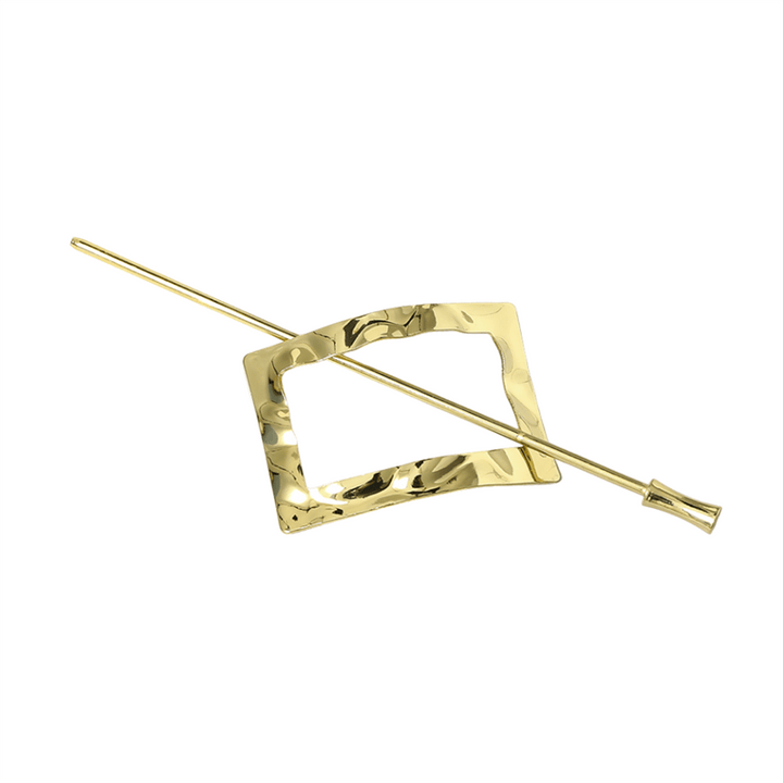 Chris Rubin Nova Rectangle Slide Buckle Hair Claw – Gold – Haaraccessoires | Fashiongirl
