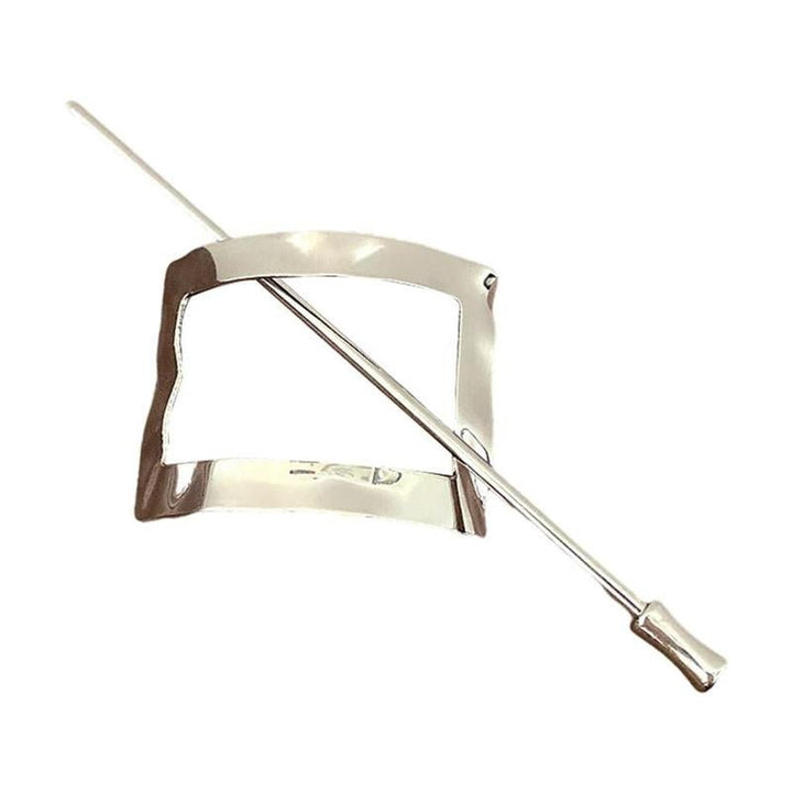 Chris Rubin Nova Rechteckige Schiebe-Haarklammer – Silber – Haaraccessoires | Fashiongirl