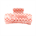 Chris Rubin Ruby Hair Claw – Peach Check – Haaraccessoires | Fashiongirl