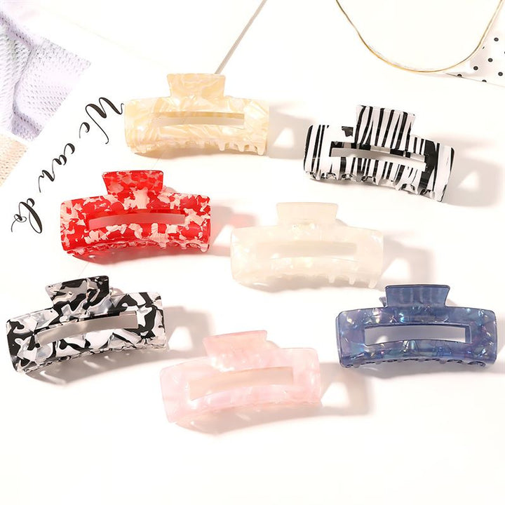 Chris Rubin Ruby Hair Claw - White Marble - Hair Accessories | Fashiongirl