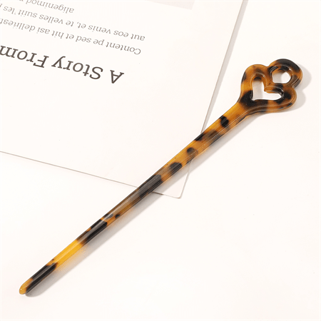 Chris Rubin Zoe Key Hairpin - Dark Tortoise - Hair Accessories | Fashiongirl