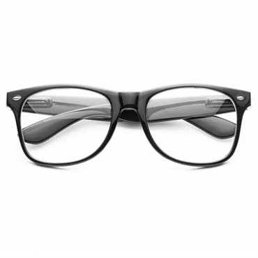 Classic Wayfarer glasses with clear lens - | Fashiongirl