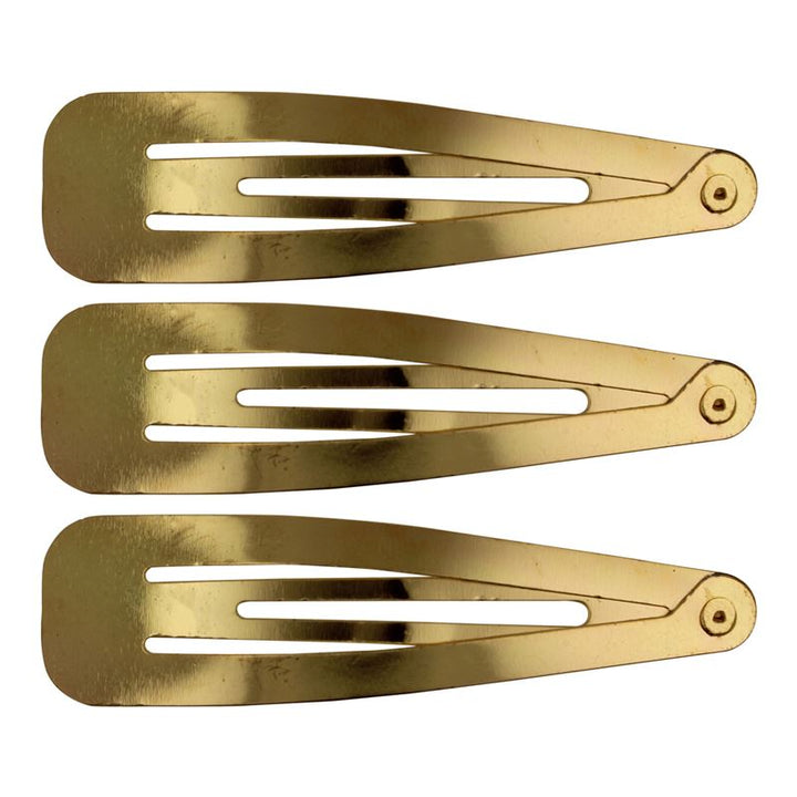Klickverschluss-Haarspangen in Gold, klassisches Design – 12 Stück – | Fashiongirl