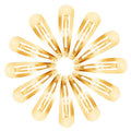 Klickverschluss-Haarspangen in Gold, klassisches Design – 12 Stück – | Fashiongirl