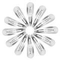 Klickverschluss-Haarspangen in Silber, klassisches Design – 12 Stück – | Fashiongirl