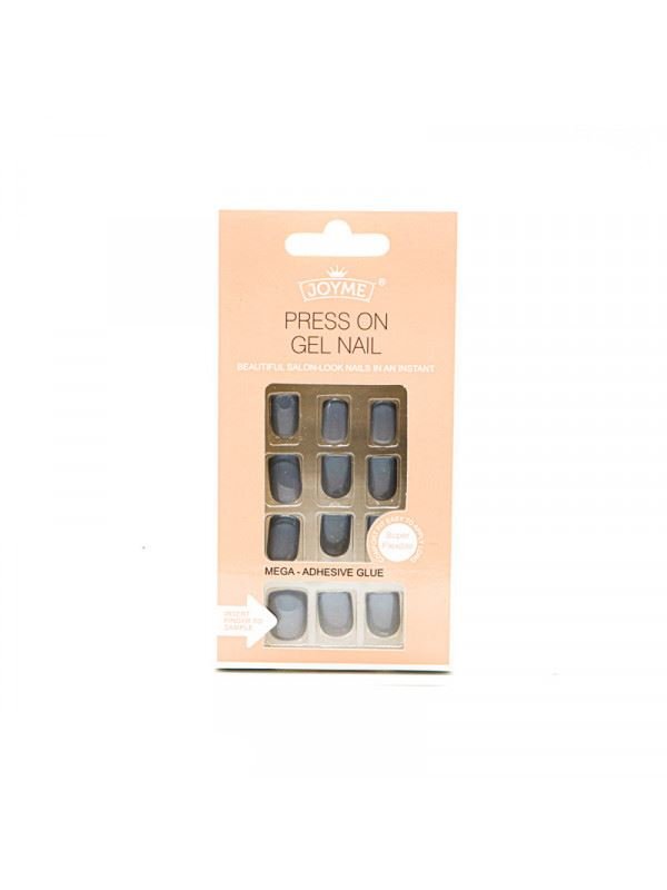 Click On / Press On Nails - Grey #S181 - | Fashiongirl