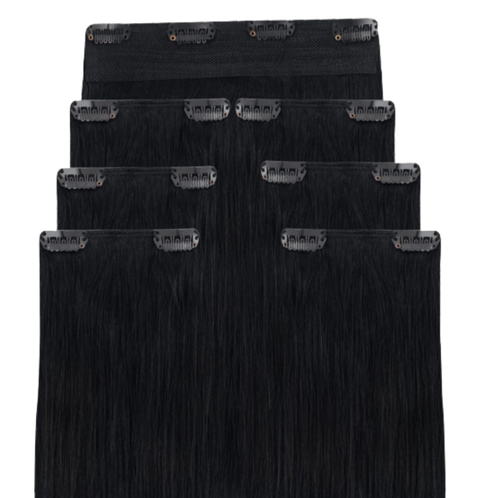 Clip In Extensions 1 black - Clip in Extensions - Fashiongirl