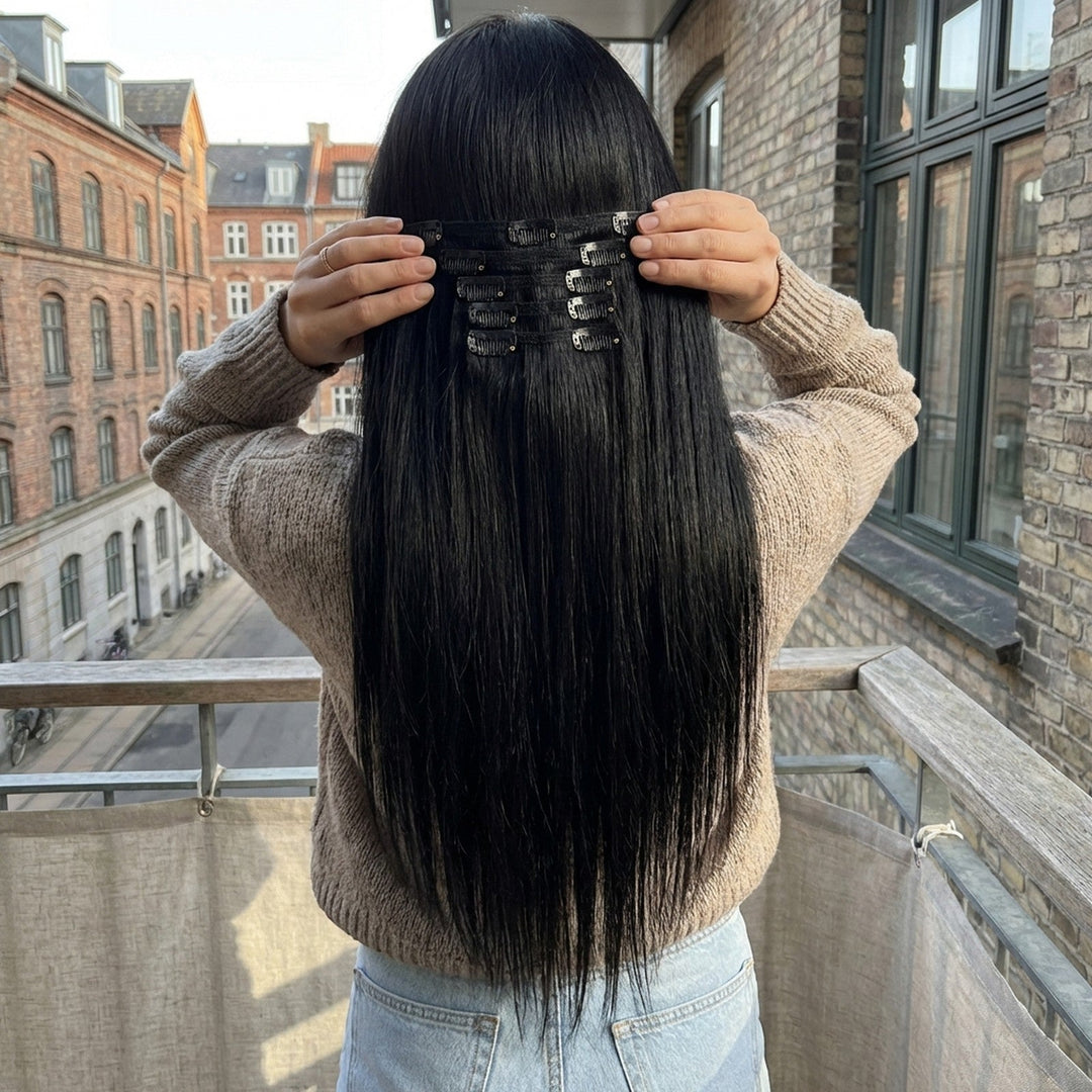 Clip In Extensions 1 Jet Black - Clip in Extensions - Fashiongirl