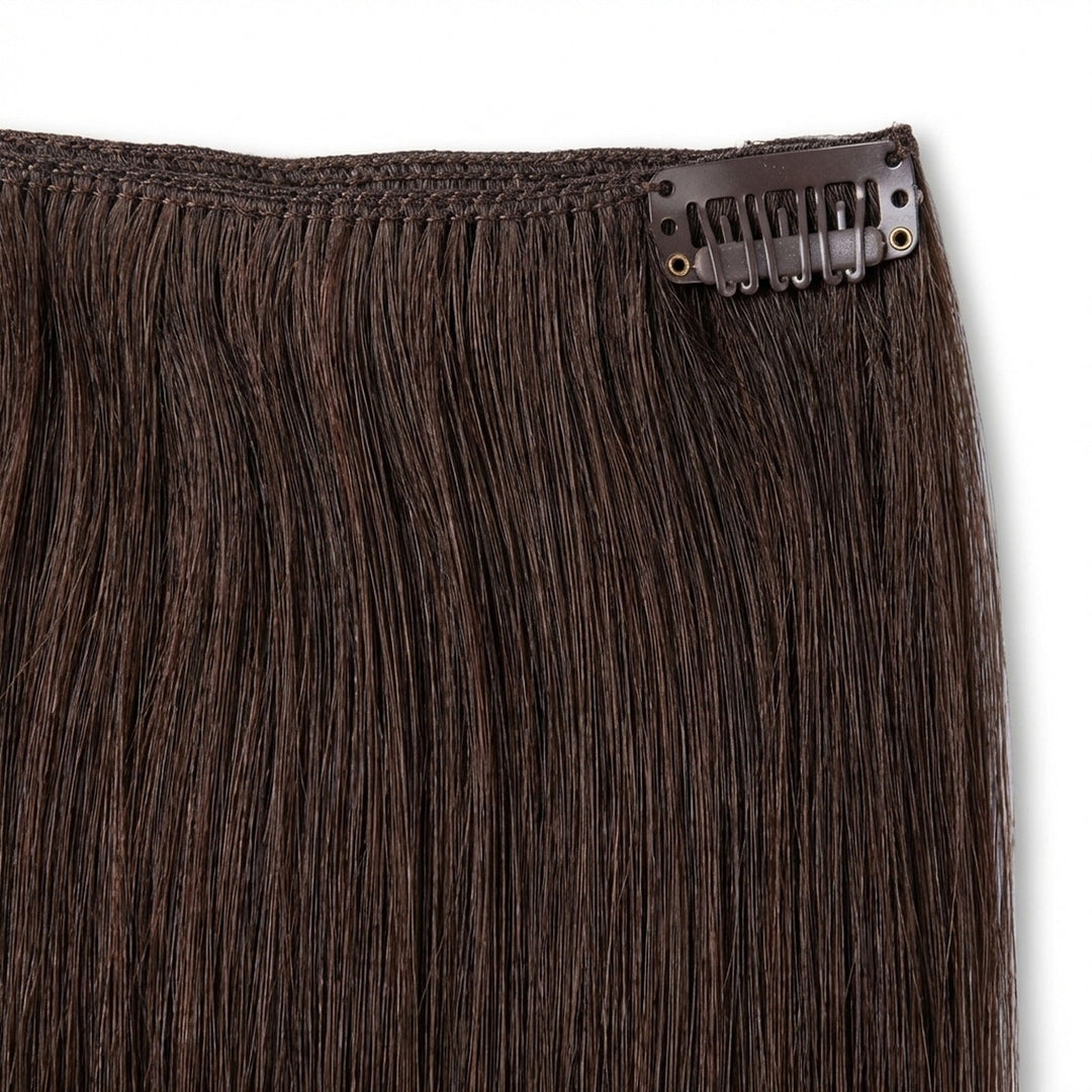 Clip In Extensions 2 Dark Brown - Clip in Extensions - Fashiongirl