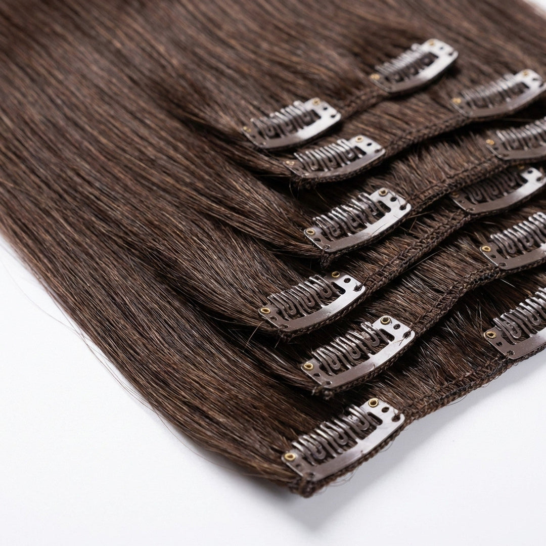 Clip In Extensions 2 Dark Brown - Clip in Extensions - Fashiongirl