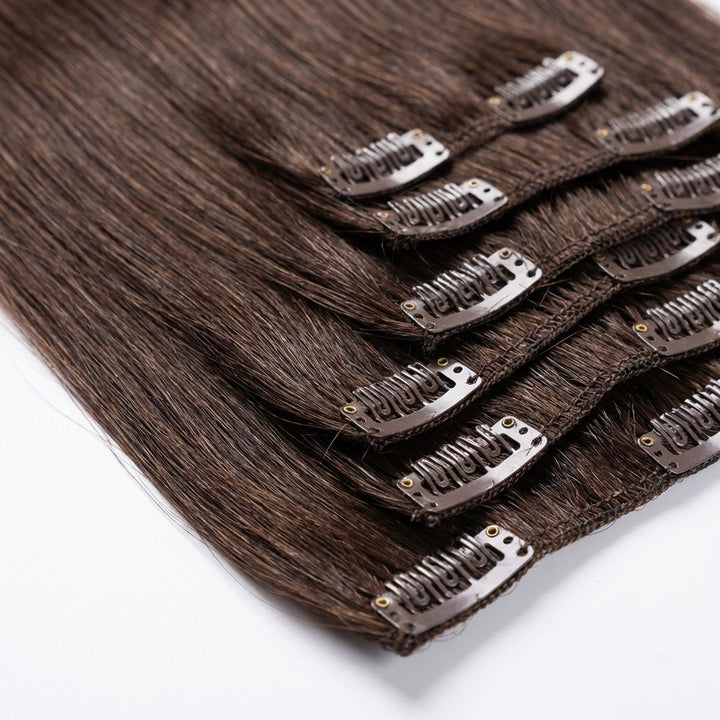 Clip In Extensions 2 Dark Brown - Clip in Extensions - Fashiongirl