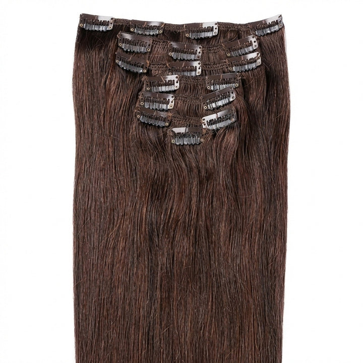 Clip In Extensions 2 Dark Brown - Clip in Extensions - Fashiongirl