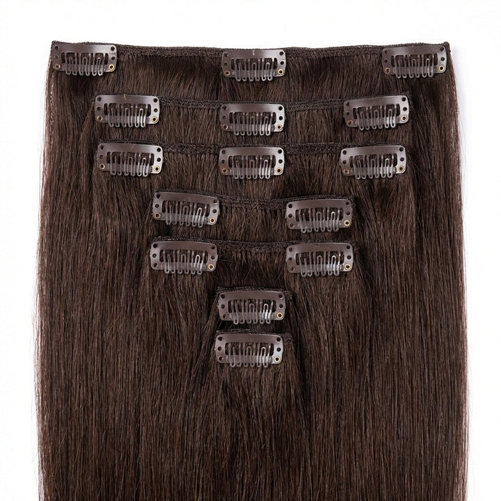 Clip In Extensions 2 Dark Brown - Clip in Extensions - Fashiongirl