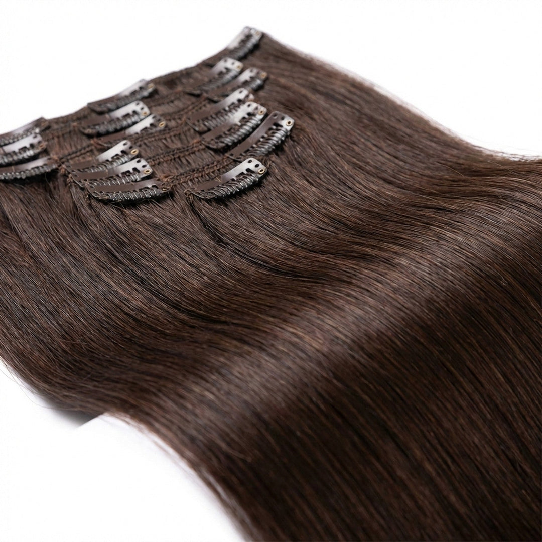 Clip In Extensions 2 Dark Brown - Clip in Extensions - Fashiongirl