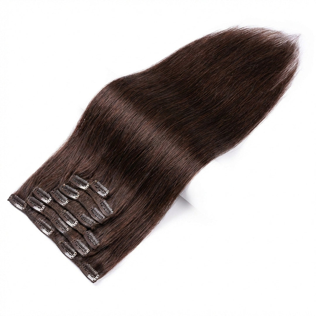 Clip In Extensions 2 Dark Brown - Clip in Extensions - Fashiongirl