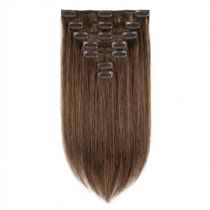 Clip In Extensions 6 Brown - Clip in Extensions - Fashiongirl