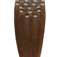 Clip-in-Haarverlängerungen #12 Hellbraun – 7 Sets – 50 cm | Gold24 – | Fashiongirl