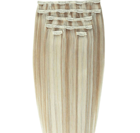 Clip on hair extensions #27/613 Blonde mix - 7 sets - 60 cm | Gold24 - | Fashiongirl