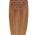 Clip on hair extensions #30 Chestnut - 7 sets - 60 cm | Gold24 - | Fashiongirl