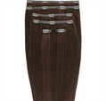 Clip on hair extensions #33B Dark Reddish Brown - 7 sets - 50 cm | Gold24 - | Fashiongirl