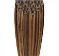 Clip on hair extensions #4/27 Brown/Blonde Mix - 7 sets - 60 cm | Gold24 - | Fashiongirl