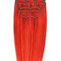 Clip on hair extensions #5C66 Red - 7 sets - 50 cm | Gold24 - | Fashiongirl