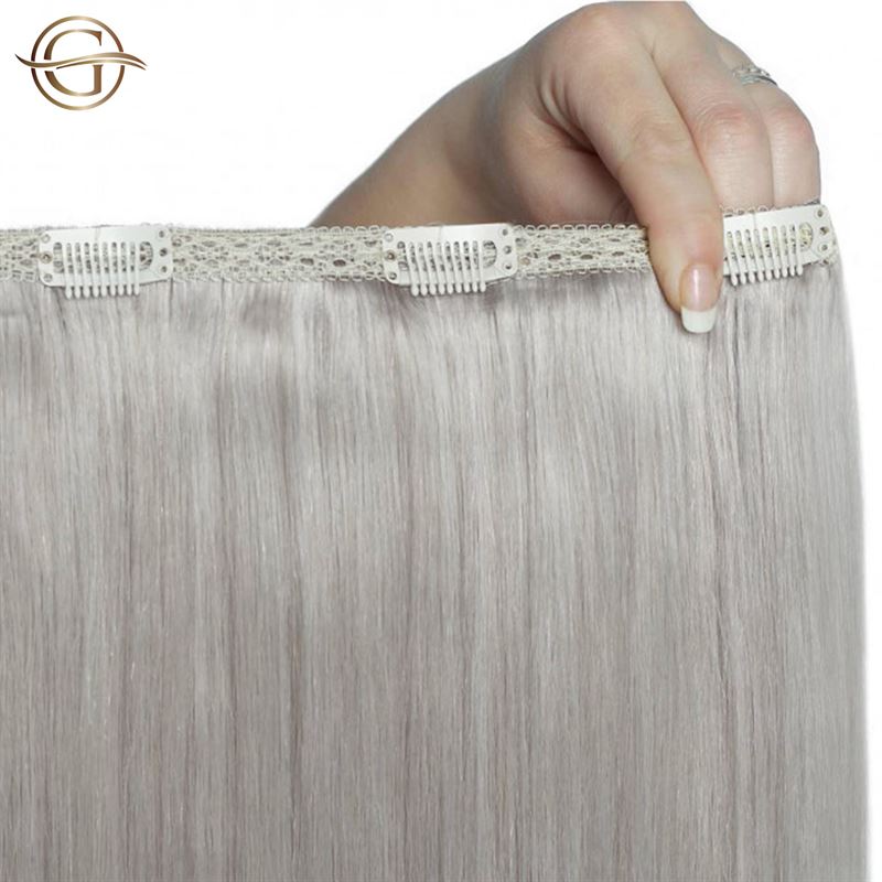 Clip on hair extensions #88A Grey - 7 sets - 60 cm | Gold24 - | Fashiongirl