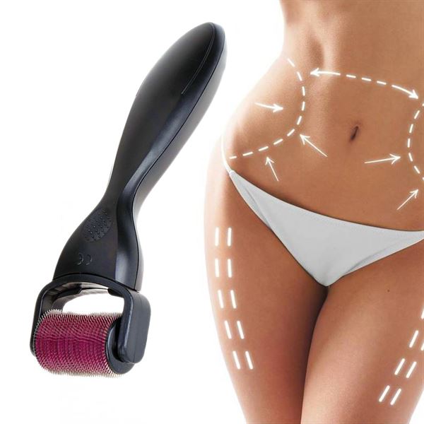 Dermaroller 1200 needles with 1.0 Titanium needles for thighs, body, - Dermaroller