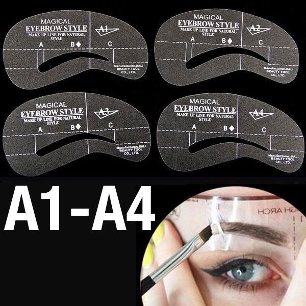 Eyebrow Templates - Eyebrow Stencils (A1 - A4) - 4 pcs. - | Fashiongirl