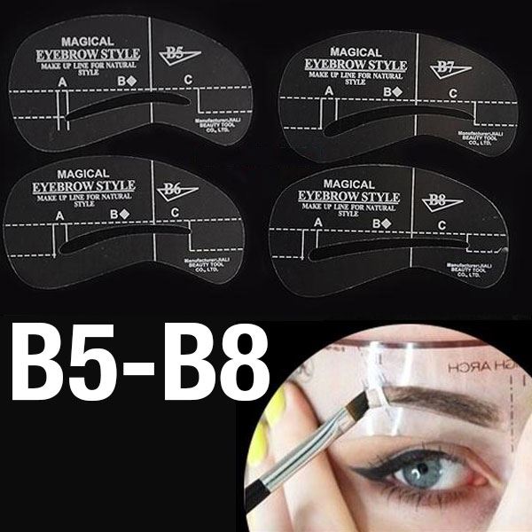 Augenbrauenvorlagen – Augenbrauenschablonen (B5 – B8) – 4 Stück – | Fashiongirl
